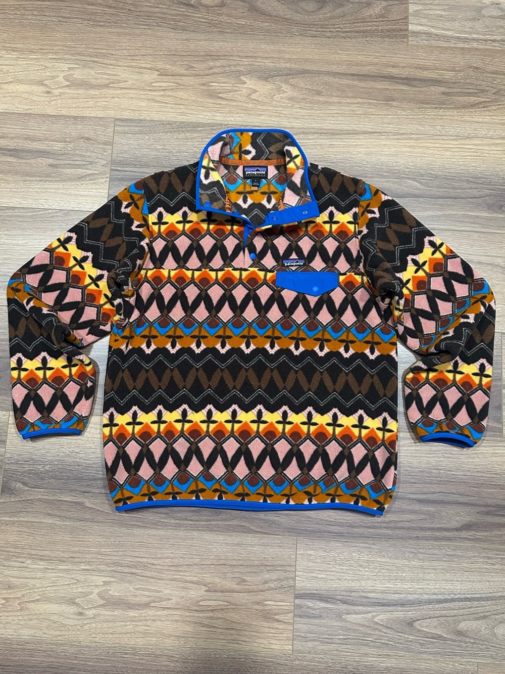 Patagonia Lightweight Synchilla Snap-T Pullover Champions: Big Anthos Pink Large
